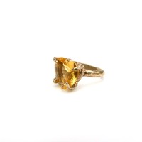 Anello citrino cuore